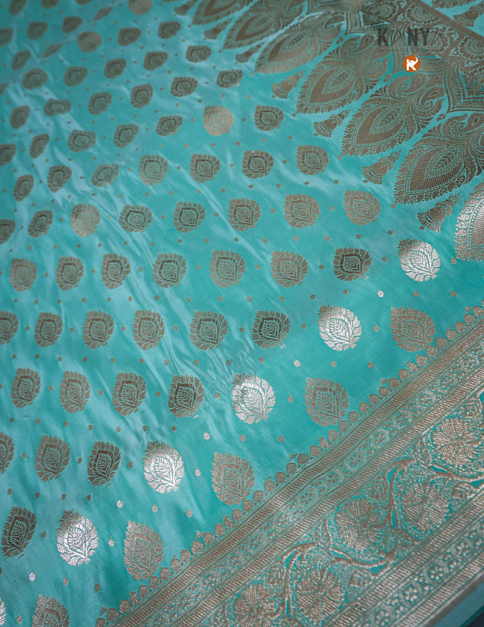 Katan Banarasi Silk with Golden Border