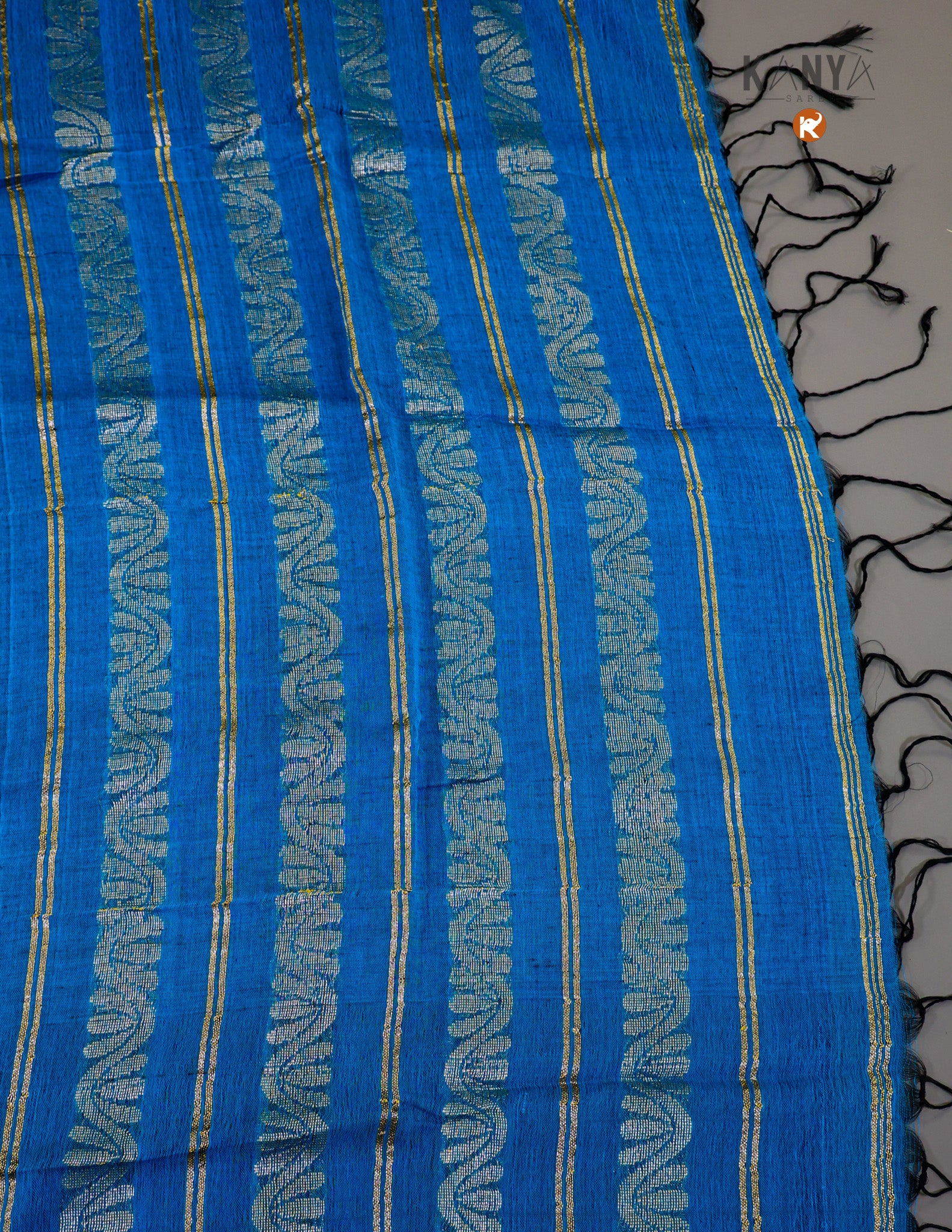 Linen by Linen Jamdani Saree | Handwoven Pure Linen Saree