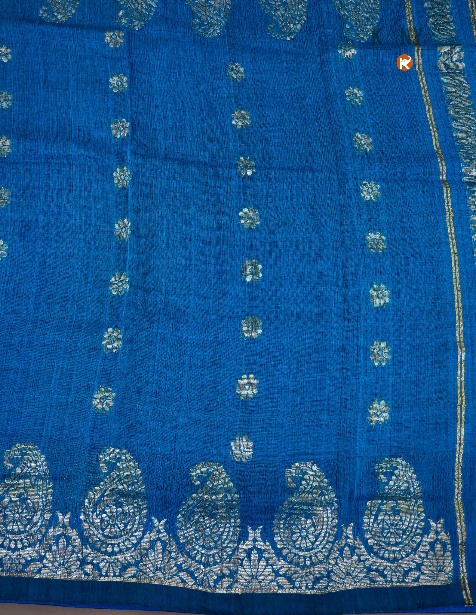 Linen by Linen Jamdani Saree | Handwoven Pure Linen Saree