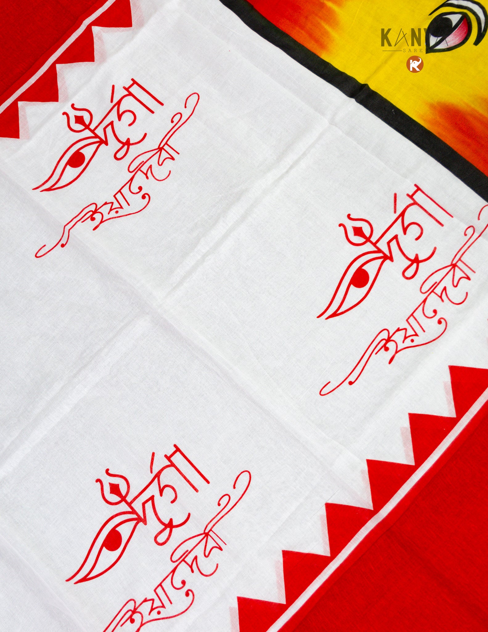 Durga Pujo Special Saree with Durga Maa Painting | Cotton Handloom Saree